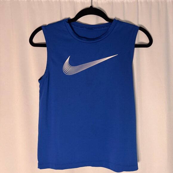 Nike Blue Sleeveless Tank Top Kids YM Medium Graphic Print - 360 - Picture 1 of 4